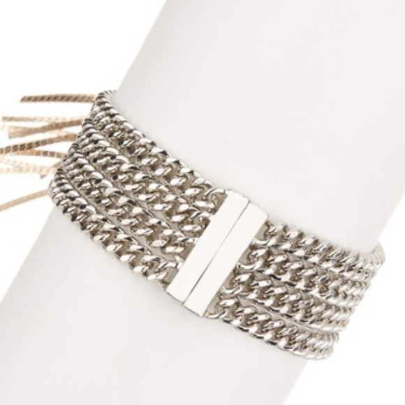 Sam Edelman Fringe Medallion Multi Row Bracelet - Picture 3 of 3